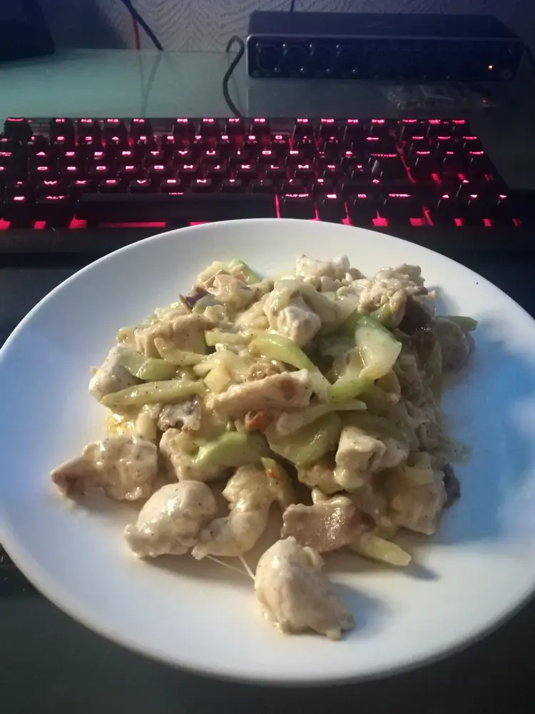 Purée et poulet